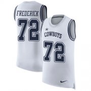 Wholesale Cheap Nike Cowboys #72 Travis Frederick White Men's Stitched NFL Limited Rush Tank Top Jersey