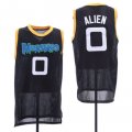 Wholesale Cheap Monstars 0 Alien Black Space Jam Stitched Mesh Movie Jersey