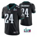 Wholesale Cheap Men's Philadelphia Eagles #24 James Bradberry Black Super Bowl LVII Vapor Untouchable Limited Stitched Jersey