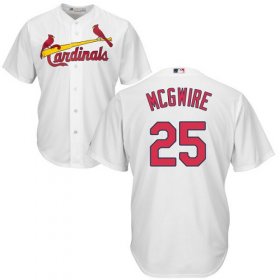 Cheap Men\'s St Louis Cardinals #25 Mark McGwire White Cool Base Stitched Baseball Jersey