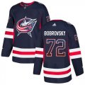 Wholesale Cheap Adidas Blue Jackets #72 Sergei Bobrovsky Navy Blue Home Authentic Drift Fashion Stitched NHL Jersey