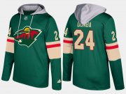 Wholesale Cheap Wild #24 Matt Dumba Green Name And Number Hoodie