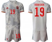 Wholesale Cheap Men 2021 European Cup Spain away white 19 Soccer Jersey