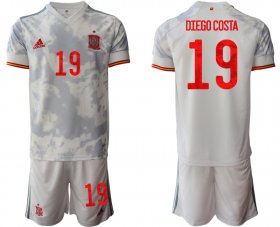 Wholesale Cheap Men 2021 European Cup Spain away white 19 Soccer Jersey