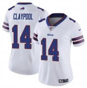 Cheap Women's Buffalo Bills #14 Chase Claypool White Vapor Football Stitched Jersey(Run Small)