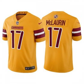 Wholesale Cheap Men\'s Washington Commanders #17 Terry McLaurin Gold Vapor Untouchable Stitched Football Jersey