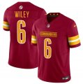 Cheap Men's Washington Commanders #6 Michael Wiley Burgundy 2024 F.U.S.E. Vapor Limited Football Stitched Jersey