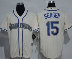 Wholesale Cheap Mariners #15 Kyle Seager Cream New Cool Base Stitched MLB Jersey