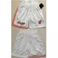 Wholesale Cheap Men Miami Heat White Shorts Run Small