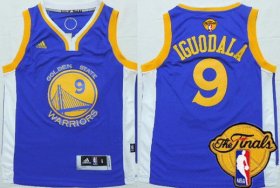 Cheap Youth Golden State Warriors #9 Andre Iguodala Blue 2016 The NBA Finals Patch Jersey