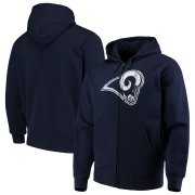 Wholesale Cheap Los Angeles Rams G-III Sports by Carl Banks Primary Logo Full-Zip Hoodie Navy