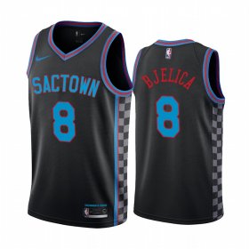 Wholesale Cheap Nike Kings #8 Nemanja Bjelica Black NBA Swingman 2020-21 City Edition Jersey