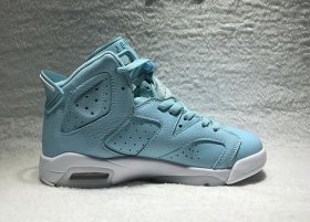 Wholesale Cheap Air Jordan 6 GS Still Blue North Carolina Blue/White