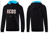 Wholesale Cheap Cincinnati Reds Pullover Hoodie Black & Blue