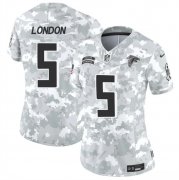 Cheap Women's Atlanta Falcons #5 Drake London 2024 F.U.S.E Arctic Camo Salute To Service Limited Stitched Football Jersey(Run Small)