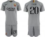 Wholesale Cheap Roma #20 Fazio Away Soccer Club Jersey