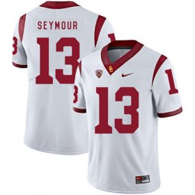 Wholesale Cheap USC Trojans 13 Kevon Seymour White College Football Jersey