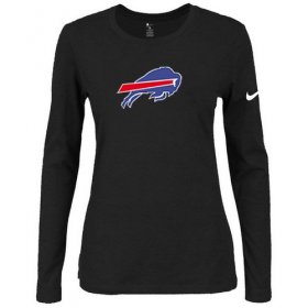 Wholesale Cheap Women\'s Nike Buffalo Bills Of The City Long Sleeve Tri-Blend NFL T-Shirt Black