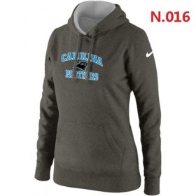 Wholesale Cheap Women\'s Nike Carolina Panthers Heart & Soul Pullover Hoodie Grey