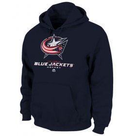 Wholesale Cheap Columbus Blue Jackets Majestic Critical Victory VIII Fleece Hoodie Navy Blue