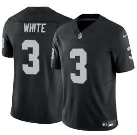 Cheap Men\'s Las Vegas Raiders #3 Zamir White Black F.U.S.E. Vapor Football Stitched Jersey