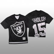 Wholesale Cheap NFL Las Vegas Raiders #15 Nelson Agholor Black Men's Mitchell & Nell Big Face Fashion Limited NFL Jersey