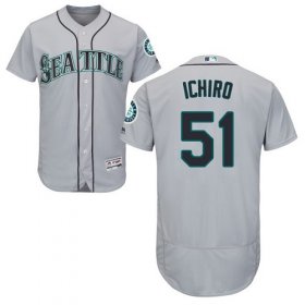 Wholesale Cheap Mariners #51 Ichiro Suzuki Grey Flexbase Authentic Collection Stitched MLB Jersey