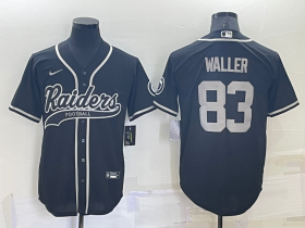 Wholesale Cheap Men\'s Las Vegas Raiders #83 Darren Waller Black Stitched MLB Cool Base Nike Baseball Jersey