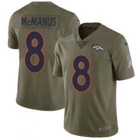 Wholesale Cheap Nike Broncos #8 Brandon McManus Olive Men\'s Stitched NFL Limited 2017 Salute to Service Jersey