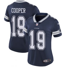 Wholesale Cheap Nike Cowboys #19 Amari Cooper Navy Blue Team Color Women\'s Stitched NFL Vapor Untouchable Limited Jersey