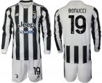 Wholesale Cheap Men 2021-2022 Club Juventus home white Long Sleeve 19 Adidas Soccer Jersey