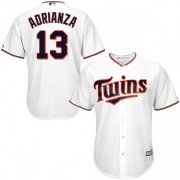 Wholesale Cheap Twins #13 Ehire Adrianza White Cool Base Stitched Youth MLB Jersey