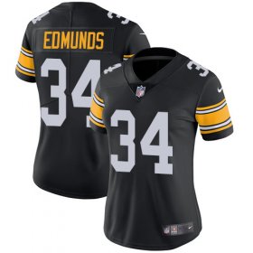 Wholesale Cheap Nike Steelers #34 Terrell Edmunds Black Team Color Women\'s Stitched NFL Vapor Untouchable Limited Jersey