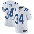 Wholesale Cheap Nike Colts #34 Rock Ya-Sin White Men's Stitched NFL Vapor Untouchable Limited Jersey