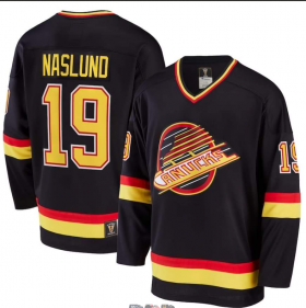 Wholesale Cheap Vancouver Canucks #19 Markus Naslund Black Throwback CCM Jersey