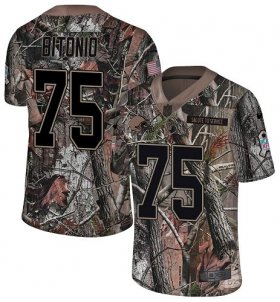 Wholesale Cheap Nike Browns #75 Joel Bitonio Camo Men\'s Stitched NFL Limited Rush Realtree Jersey