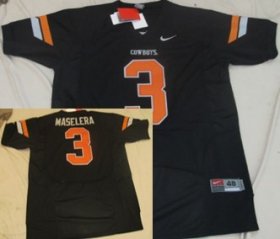 Wholesale Cheap Oklahoma State Cowboys #3 Isaac Maselera Black Jersey