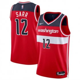 Cheap Men\'s Washington Wizards #12 Alexandre Sarr Red Icon Edition Stitched Basketball Jersey