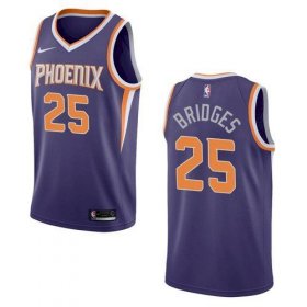 Wholesale Cheap Men Phoenix Suns #25 Mikal Bridges Icon Purple Jersey