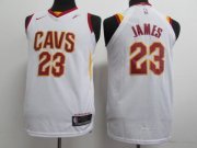 Cheap Nike Cavaliers #23 LeBron James White Stitched Youth NBA Swingman Jersey