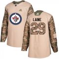 Wholesale Cheap Adidas Jets #29 Patrik Laine Camo Authentic 2017 Veterans Day Stitched NHL Jersey