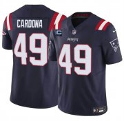 Cheap Men's New England Patriots #49 Joe Cardona Navy F.U.S.E. With 1-Star C Patch Vapor Limited Stitched Football Jersey