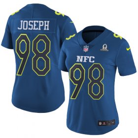 Wholesale Cheap Nike Vikings #98 Linval Joseph Navy Women\'s Stitched NFL Limited NFC 2017 Pro Bowl Jersey