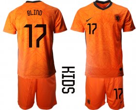 Wholesale Cheap 2021 European Cup Netherlands home Youth 17 soccer jerseys