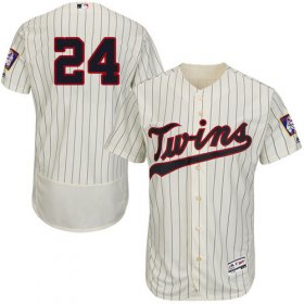 Wholesale Cheap Twins #24 C.J. Cron Cream Strip Flexbase Authentic Collection Stitched MLB Jersey