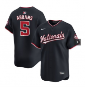 Cheap Men's Washington Nationals #5 CJ Abrams Navy 2024 Alternate Limited Stitched Baseball Jersey