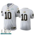 Wholesale Cheap Kansas City Chiefs #10 Tyreek Hill Men's Nike White Golden Super Bowl LIV 2020 Edition Vapor Limited NFL 100 Jersey