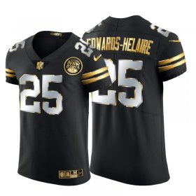 Wholesale Cheap Kansas City Chiefs #25 Clyde Edwards-Helaire Men\'s Nike Black Edition Vapor Untouchable Elite NFL Jersey