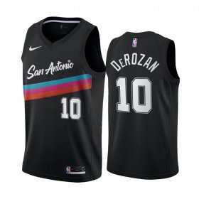 Wholesale Cheap Men San Antonio Spurs #10 demar derozan black city edition fiesta colors 2020 nba jersey