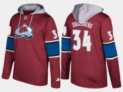 Wholesale Cheap Avalanche #34 Carl Soderberg Burgundy Name And Number Hoodie